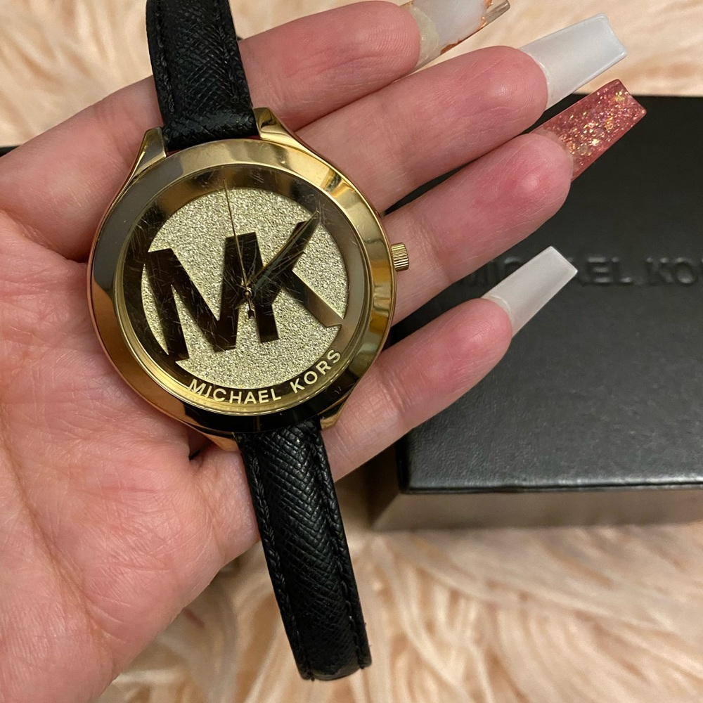 Michael Kors Black and Gold watch
